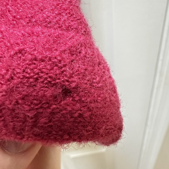 Giesswein Austria Wool Alpaca Sleeveless Hoodie Vest Textured Magenta Pink SMALL - Picture 5 of 10